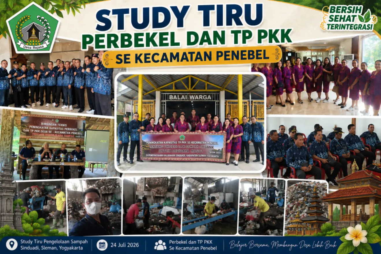 Perbekel dan Ketua TP PKK se-Kecamatan Penebel Lakukan Study Tiru ke Sleman
