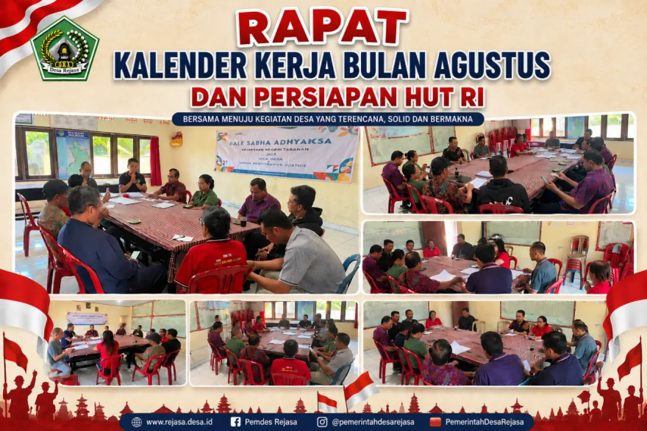 Perangkat Desa Rejasa Menggelar Rapat Koordinasi Persiapan HUT RI ke 81