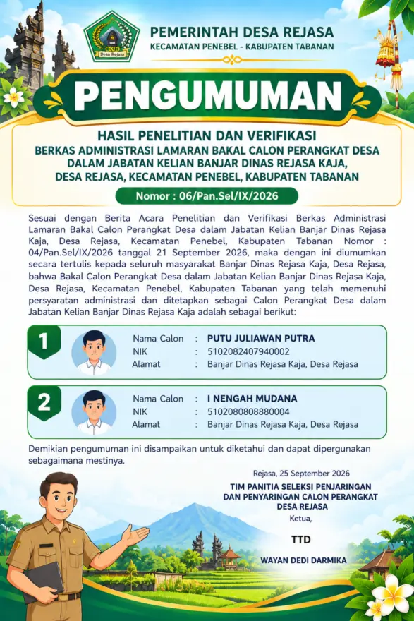 PENGUMUMAN